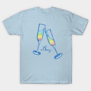 Champagne cheers new-year party T-Shirt
